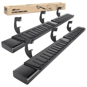 2007-2018 Chevy Silverado/GMC Sierra 1500 Double Extended Cab 2007-2019 Chevy Silverado/GMC Sierra 2500HD 3500HD 6 Inch Aluminum Side Step Nerf Bars Running Boards