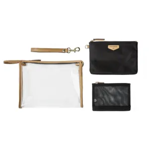 3-In-1 Travel Organiser Pouch Set Black
