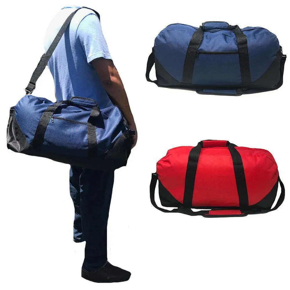 30 Lot Large 21 inch Duffle Bags Two Tone Work Travel Sports Gym Carry-On Luggage Wholesale Bulk