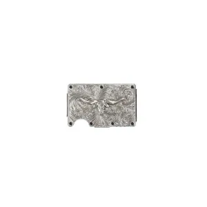 3D RFID Block Steer Head Utility Wallet in Silver