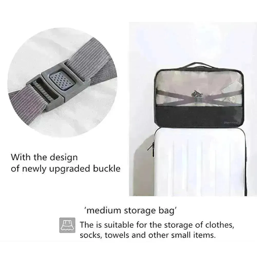 7pc Packing Cubes Luggage Storage Organiser Travel Bags