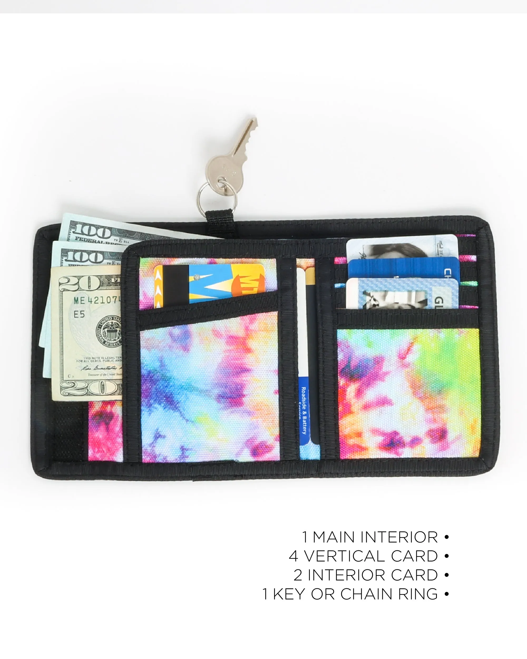 80's Wallet | Bi-Fold RFID |Tie-Dye Splash
