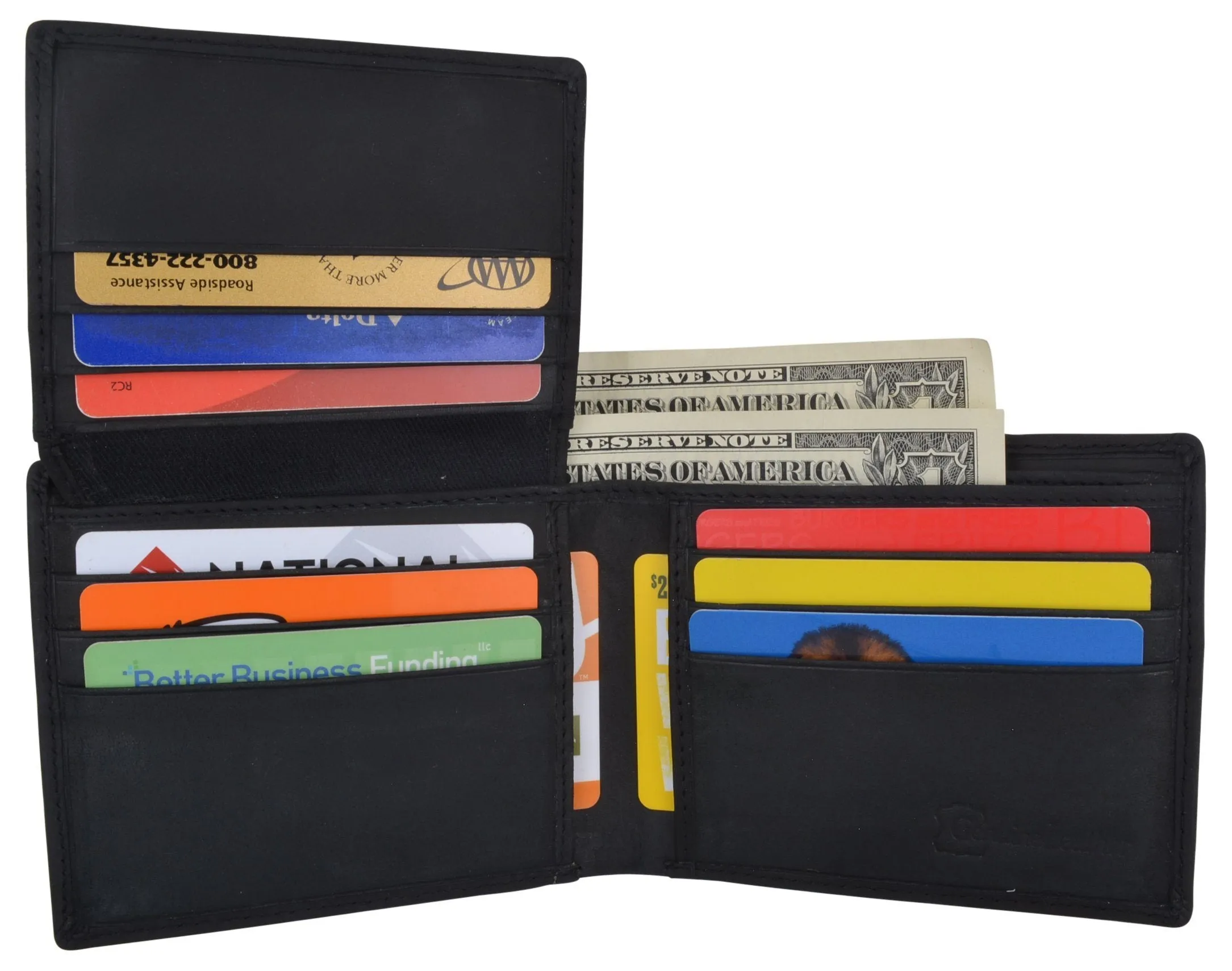 AFONiE RFID Rustic Men Wallet-Los Angeles Design Craft Stamp