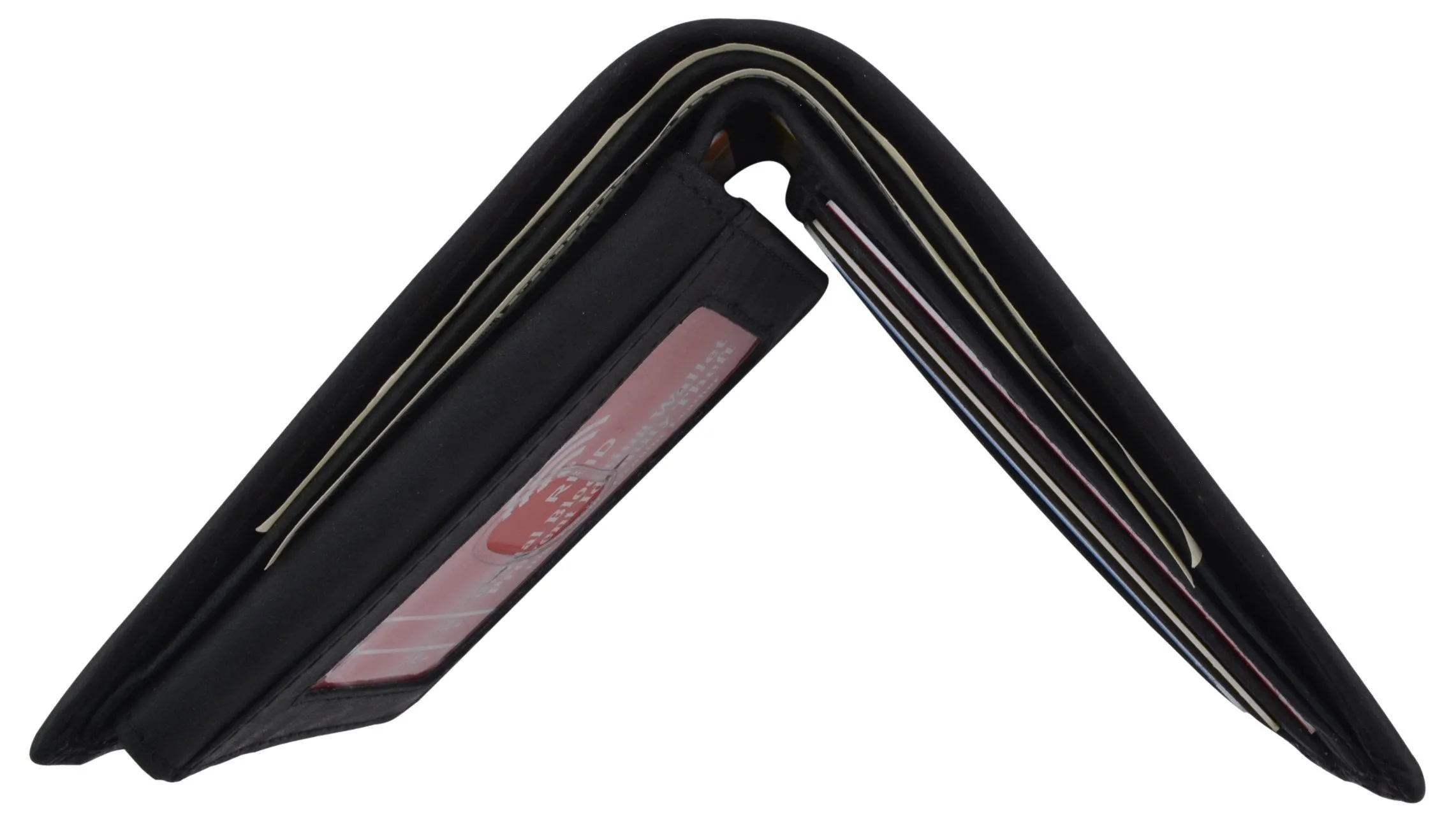 AFONiE RFID Rustic Men Wallet-Los Angeles Design Craft Stamp