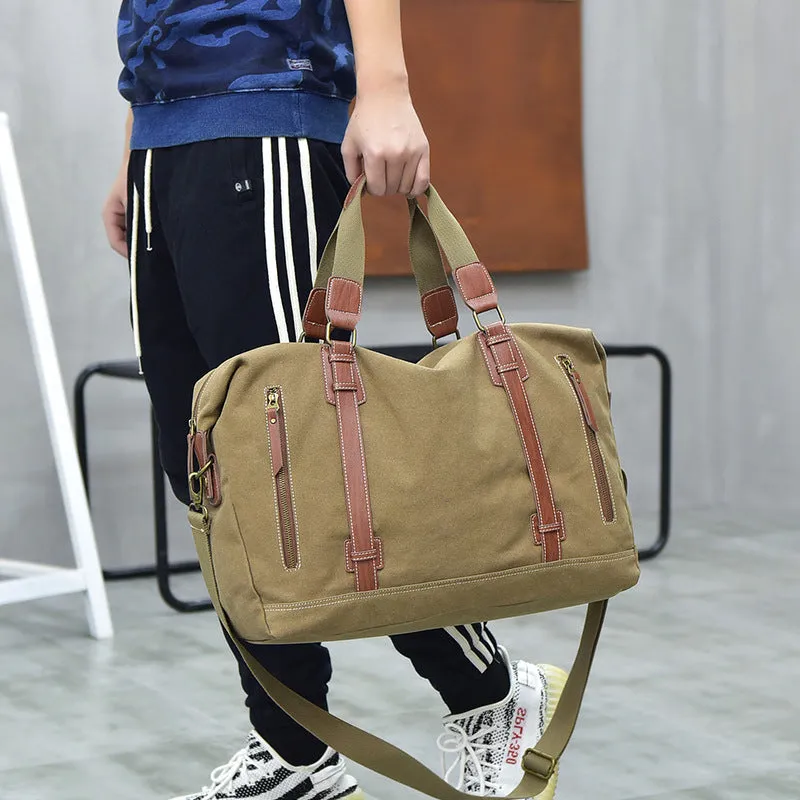 Backpack 2022 New Korean Style Portable Canvas Bag Large Capacity Shoulder Bag Fashion Trend Workout Travel Bag