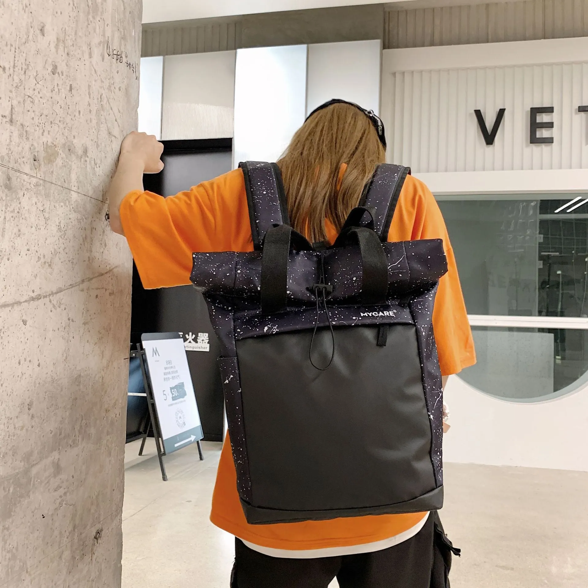 Backpack  Fashion Casual Sports Outdoor   Male Personality Student Schoolbag