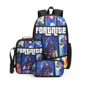 Backpack Large Capacity Three-Piece Set High School and College Student Schoolbag Travel Bag