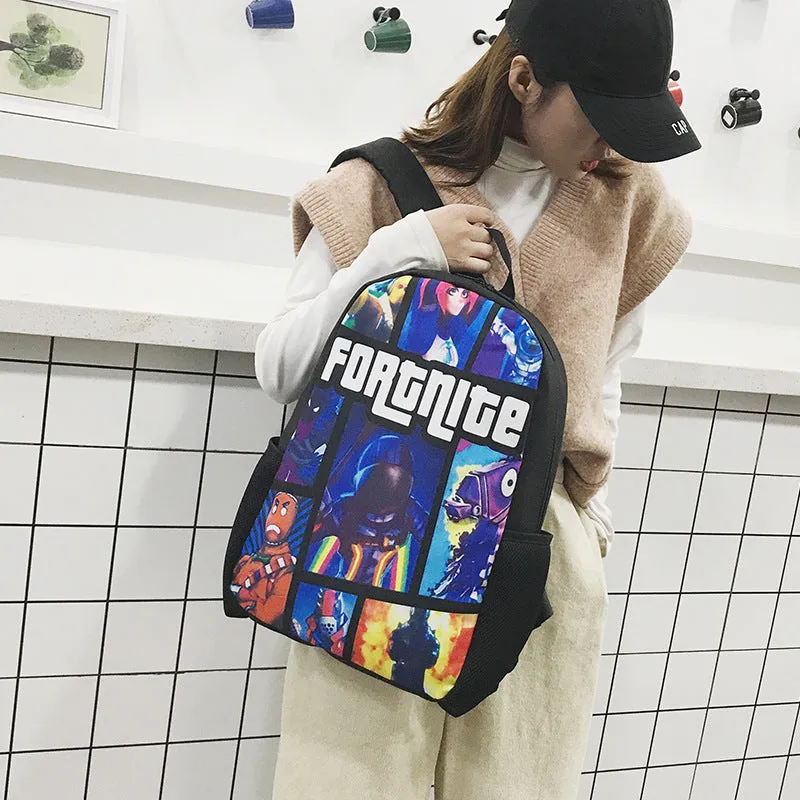 Backpack Large Capacity Three-Piece Set High School and College Student Schoolbag Travel Bag