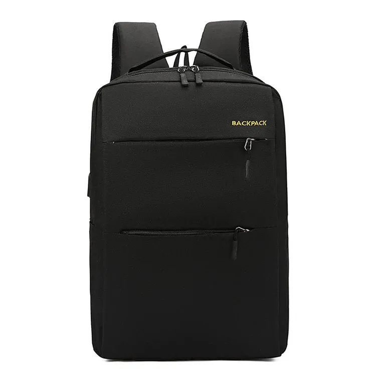 Backpack Men's  Business  Fixed Logo Casual Fashion Three-Piece Set Large Capacity Schoolbag
