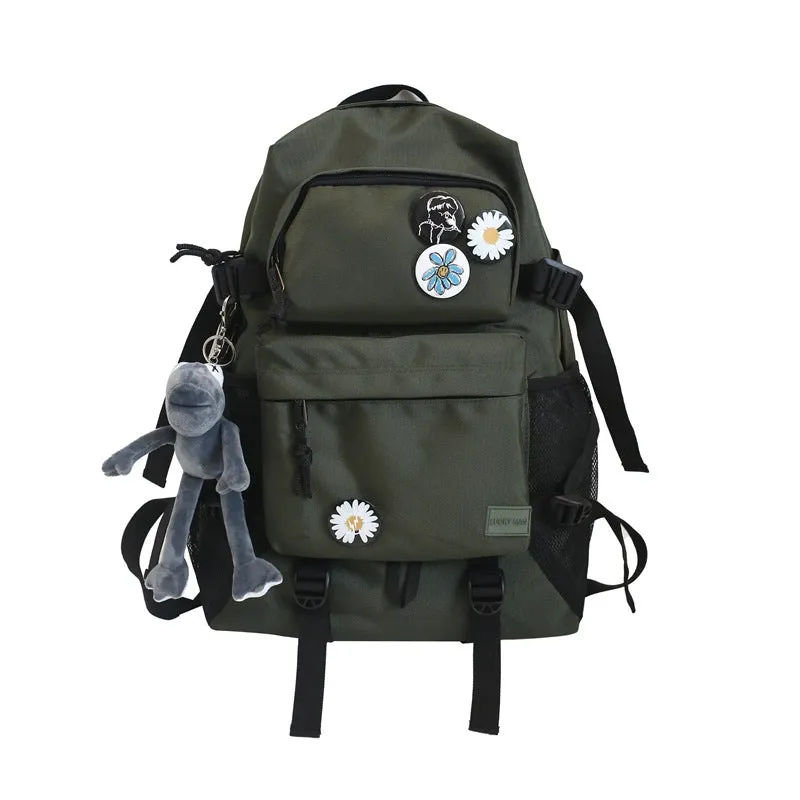 Backpack School Wear-Resistant Oxford Cloth Computer  Badge Outdoor Travel shoulder bag
