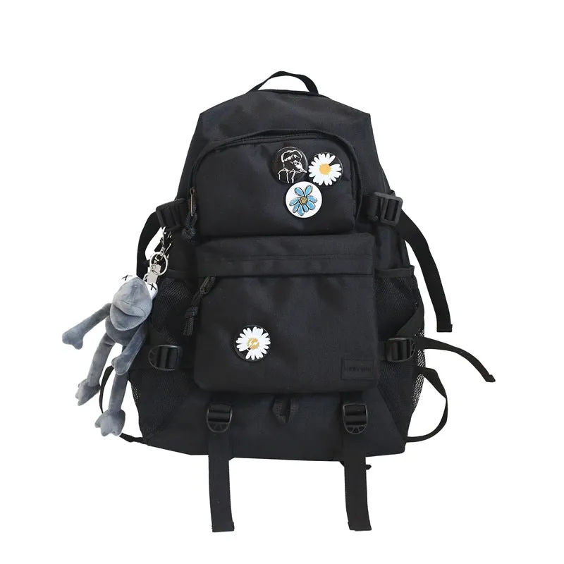 Backpack School Wear-Resistant Oxford Cloth Computer  Badge Outdoor Travel shoulder bag