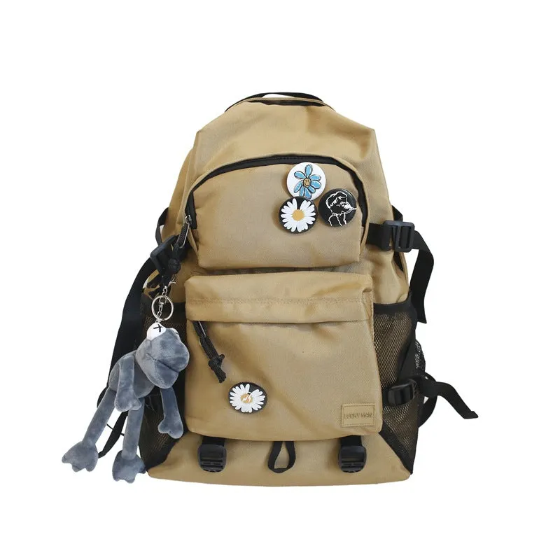 Backpack School Wear-Resistant Oxford Cloth Computer  Badge Outdoor Travel shoulder bag