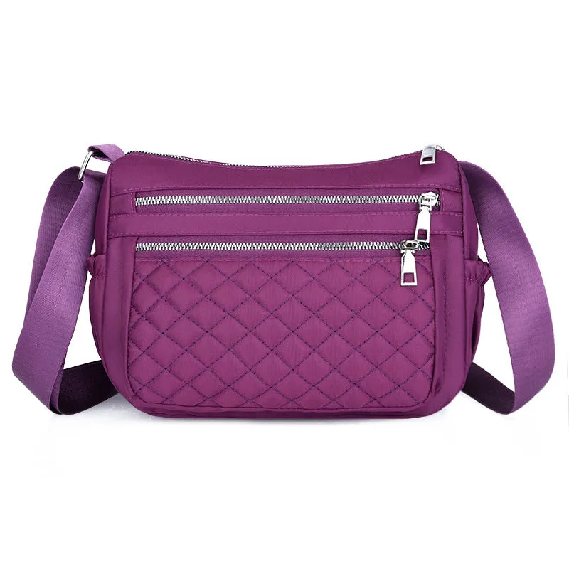 Backpack Shoulder Bag Nylon Cloth Bag Messenger Bag Casual Mummy Bag Rhombus   Can Be Fixed