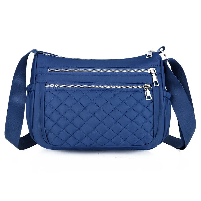 Backpack Shoulder Bag Nylon Cloth Bag Messenger Bag Casual Mummy Bag Rhombus   Can Be Fixed