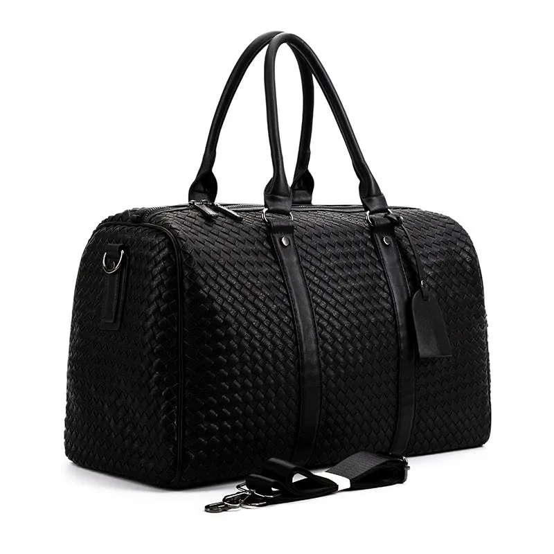 Backpack Travel Bag Business Handheld Big Bag Solid Color Shoulder Hand-Woven Bag