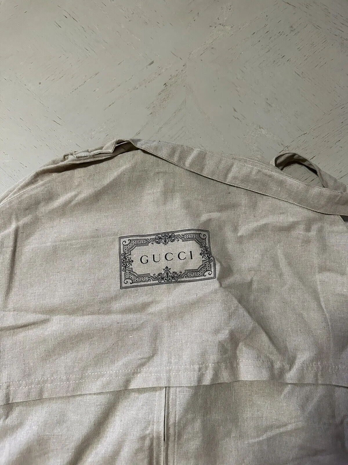 Brand New Gucci Garment Suit,  Any Clothing Unisex LT Brown Bag