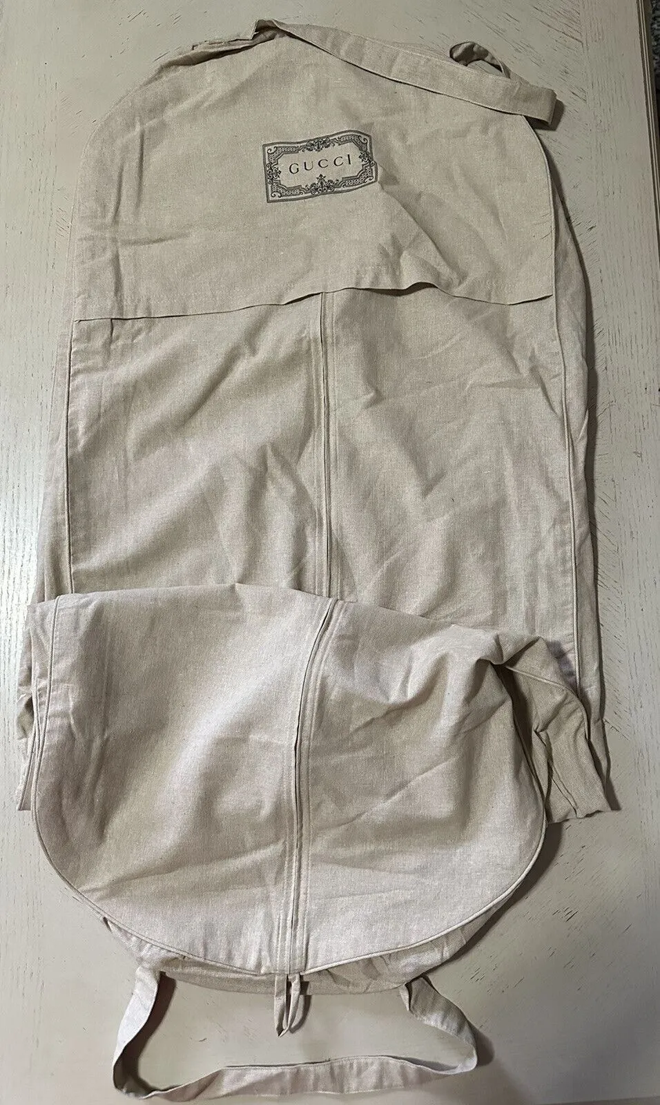 Brand New Gucci Garment Suit,  Any Clothing Unisex LT Brown Bag