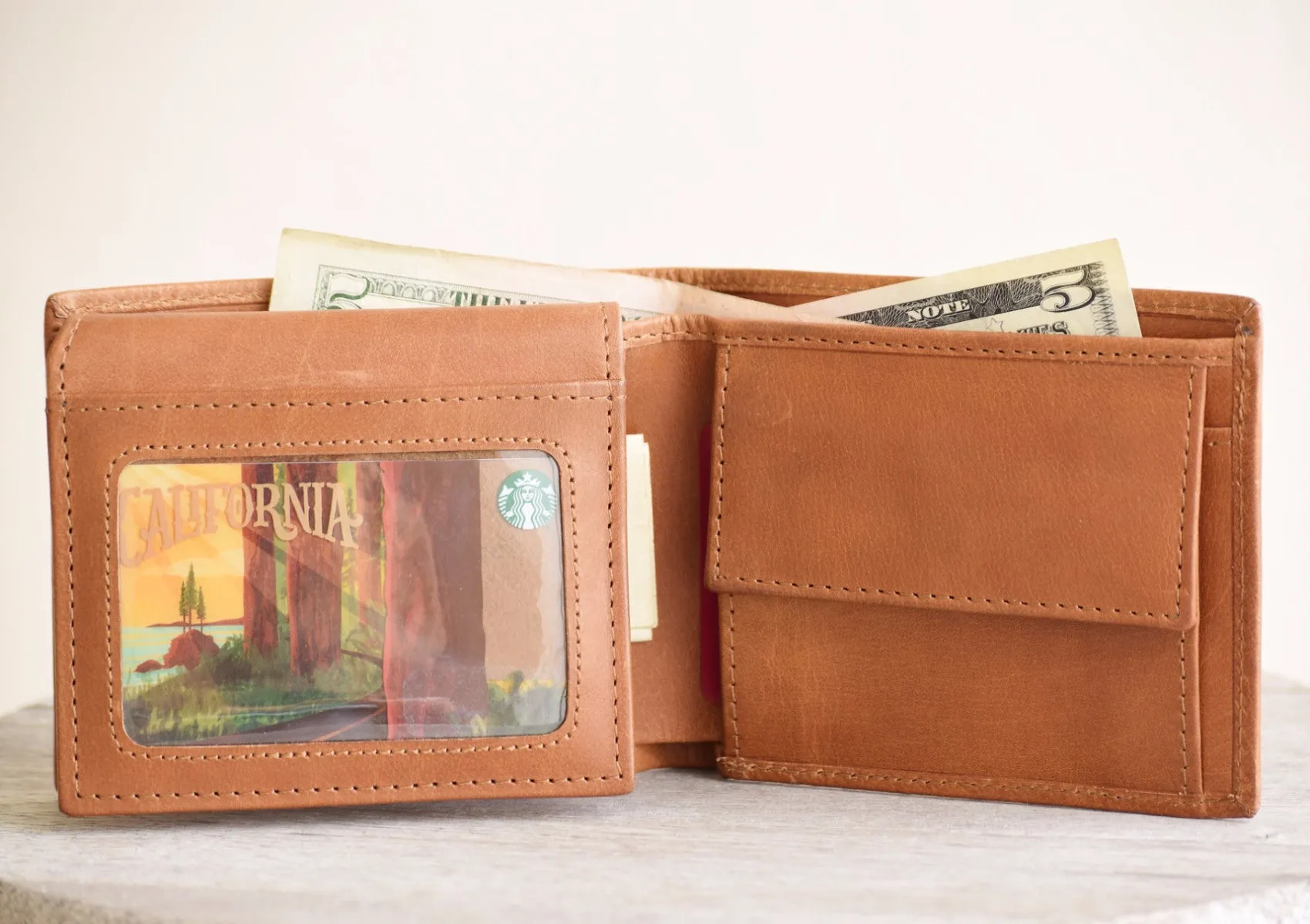 Coin/Card Wallet - Caramel