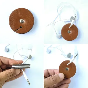 Earphone Holder - Leather Cord Holder