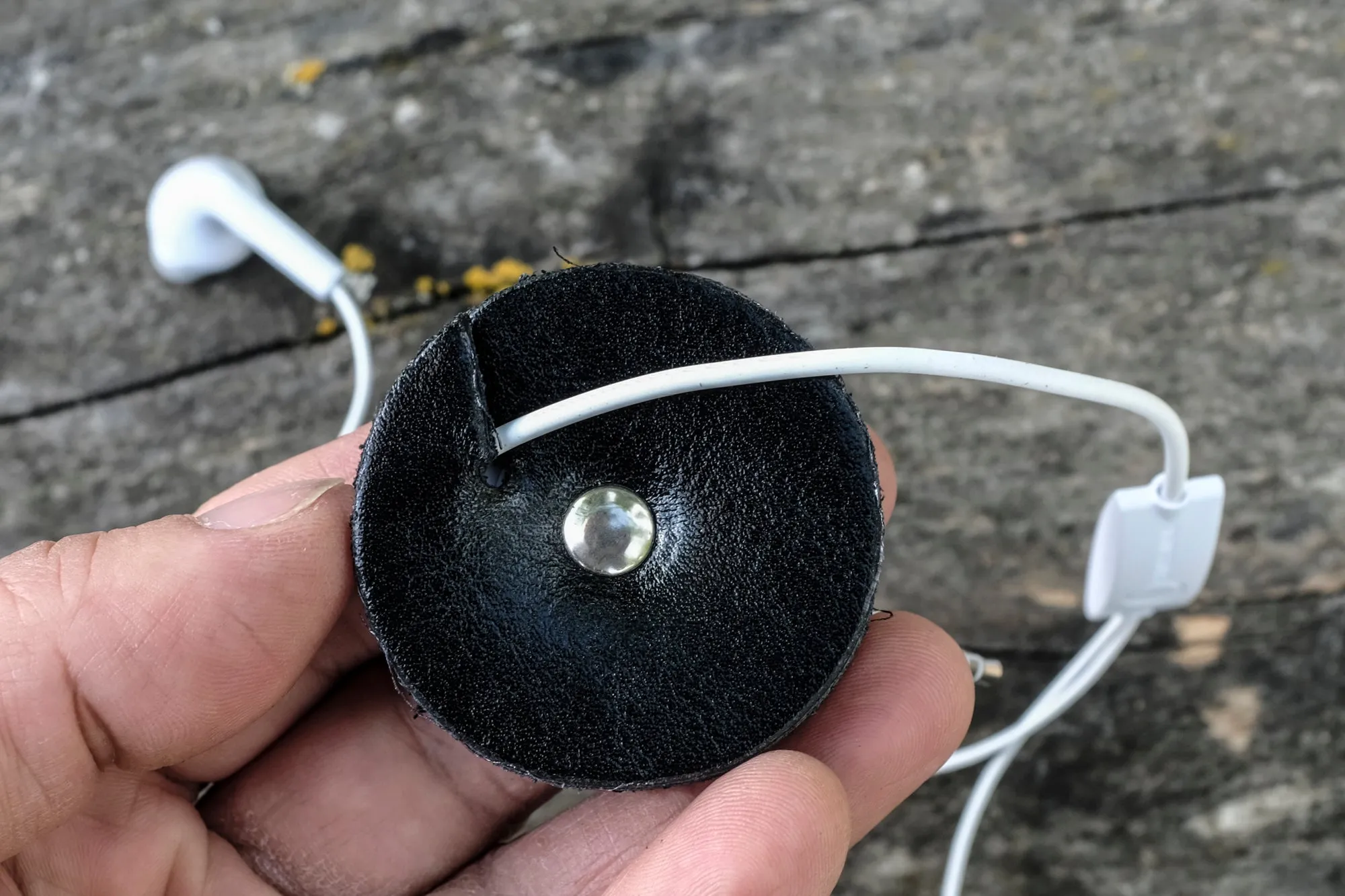 Earphone Holder - Leather Cord Holder