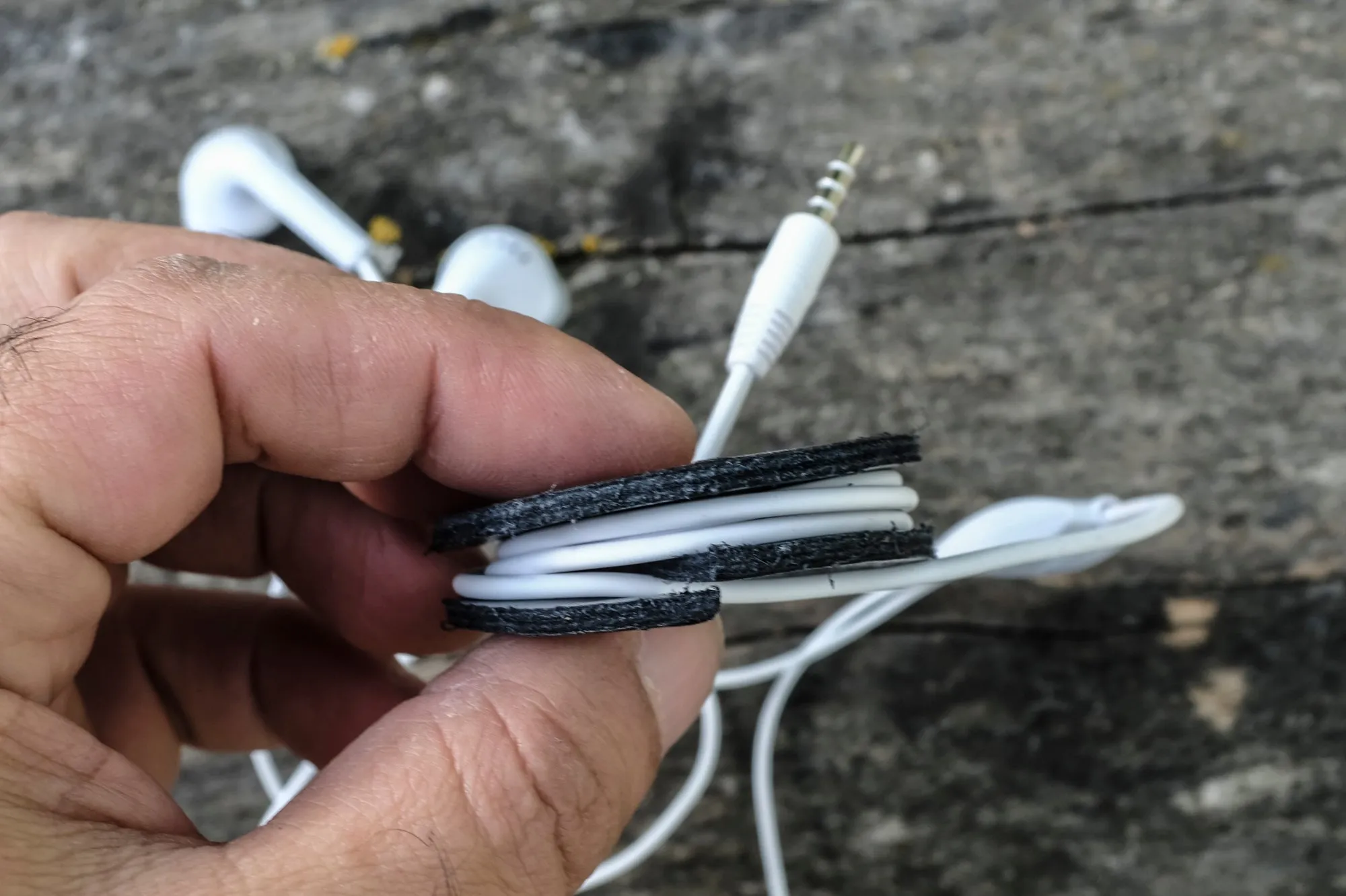 Earphone Holder - Leather Cord Holder