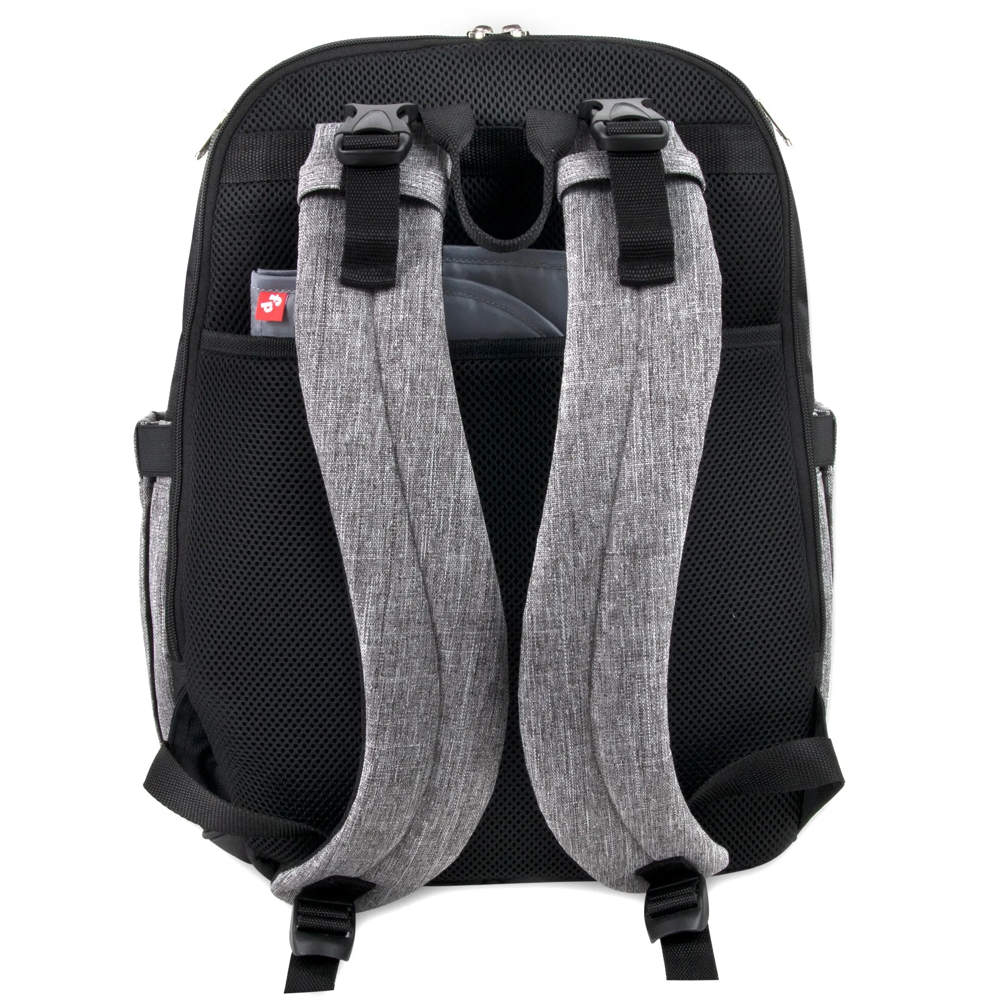 Fisher-Price Fastfinder Multi-Pocket Diaper Bag Backpack - Heather Grey