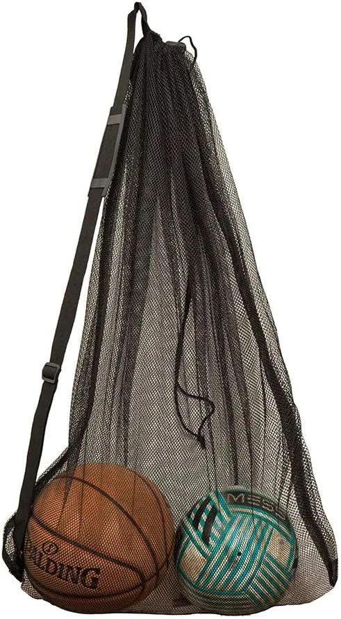 Heavy Duty Soccer Ball Net Bag(10-12Balls) Basketball Mesh Ball Bag Soccer Ball Bags Mesh for Coaches Extra Large Mesh Drawstring Bags