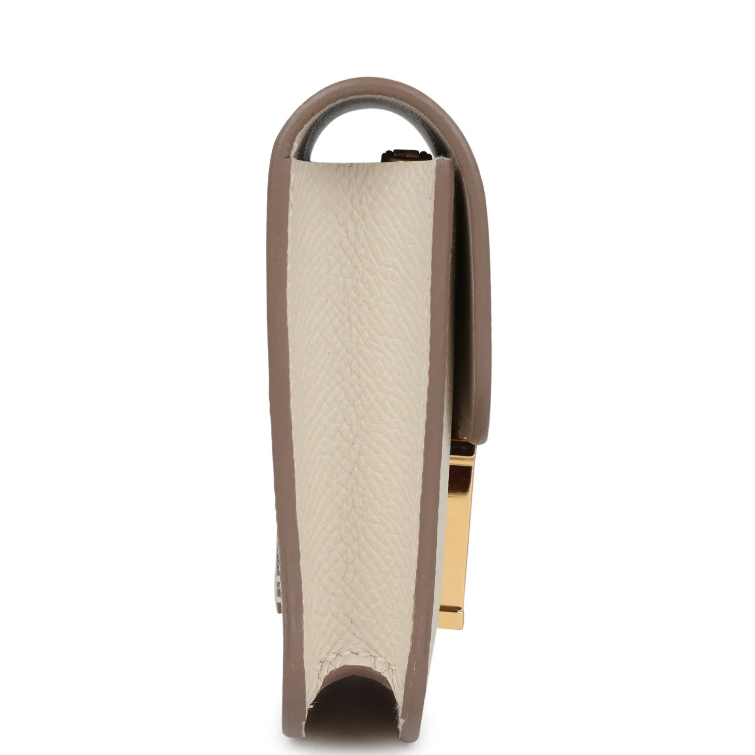 Hermes Constance Slim Wallet Craie Epsom Gold Hardware
