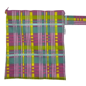 Large Wet Bag with Handle Plaid