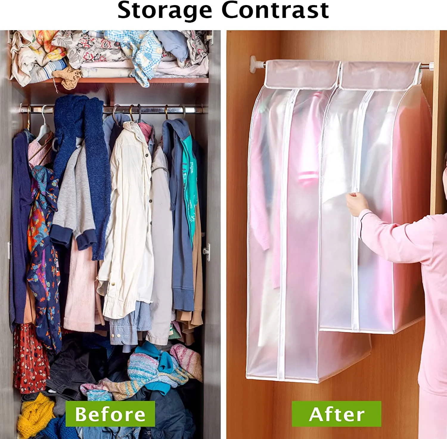 Lightweight Closet Garment Clothes Cover Protector 100x50x120 cm