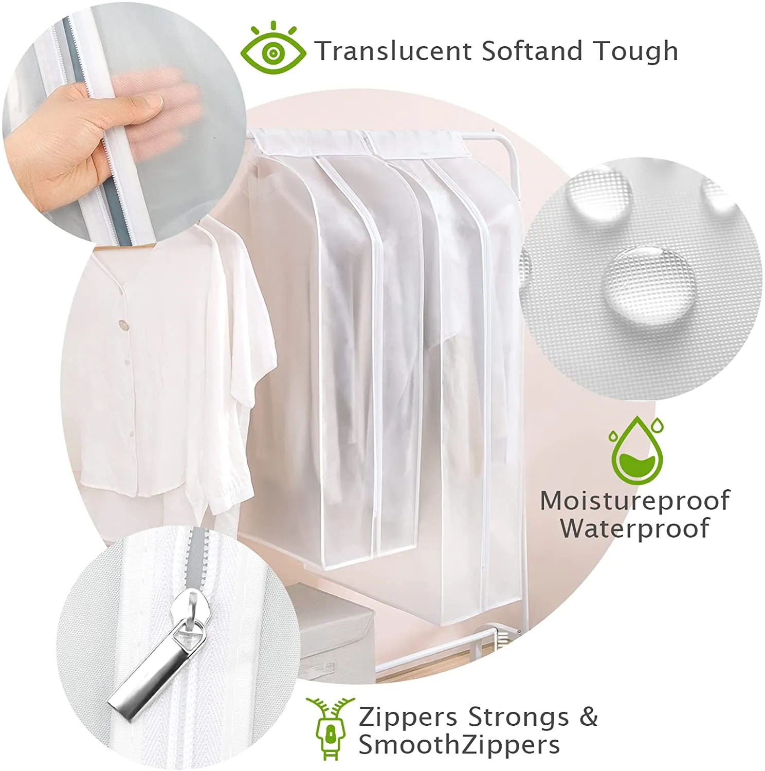 Lightweight Closet Garment Clothes Cover Protector 100x50x120 cm
