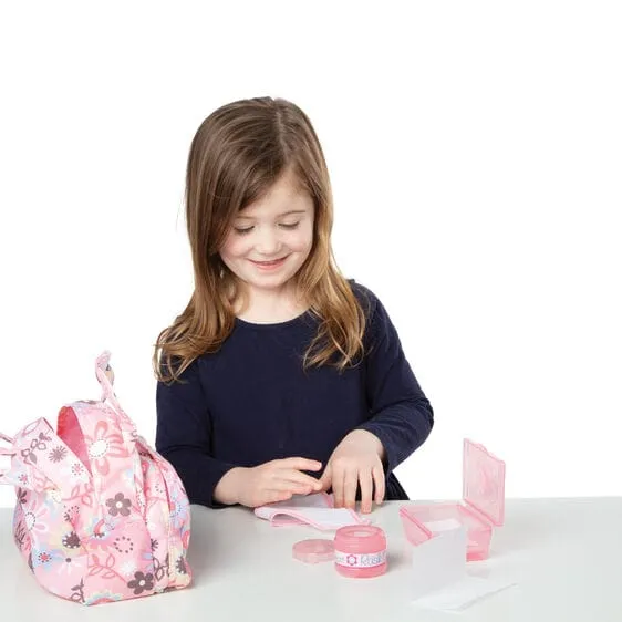 MELISSA & DOUG Mine To Love - Diaper Bag Set: Kids are ready to take good care of their baby doll with this stylish, two pocket diaper bag - 4889
