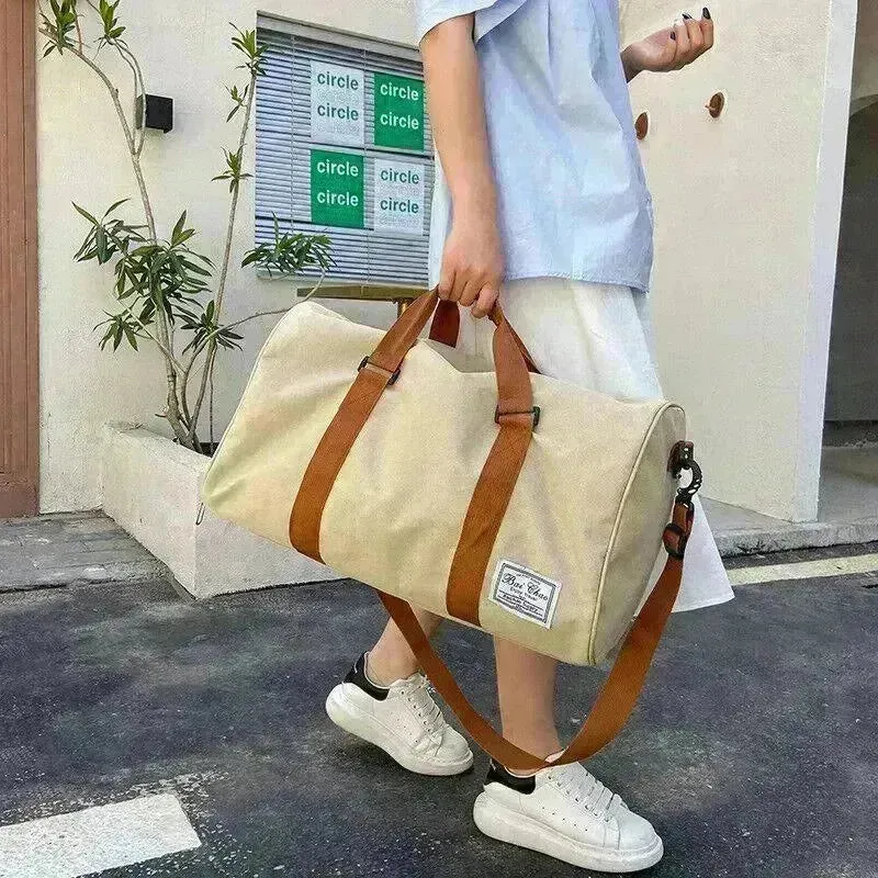 Men & Ladies Sports Duffle Travel Bag Lager Canvas Leisure Work Gym Holdall Bags