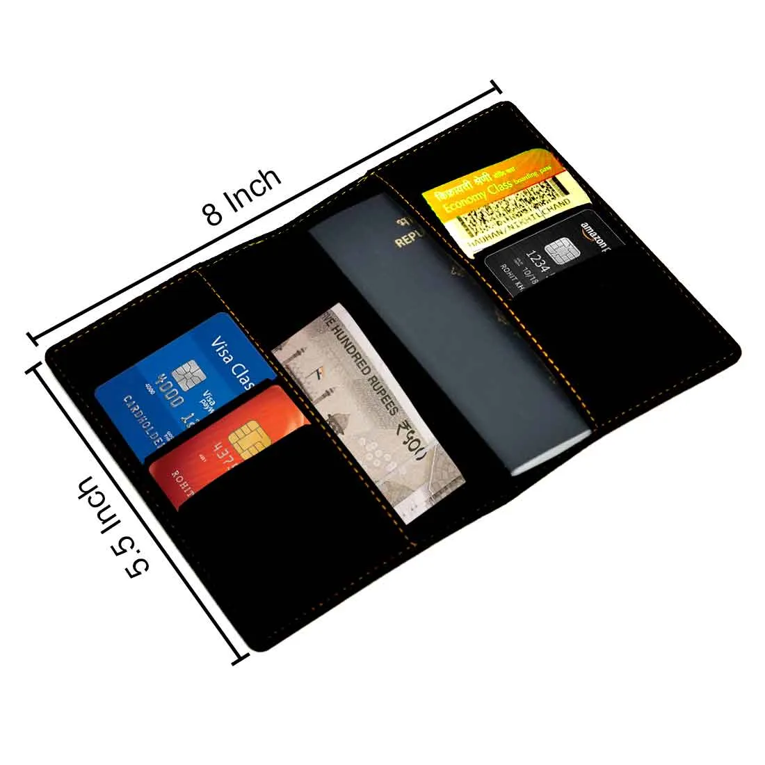 Men & Women Vegan Leather Personalized Passport Cover - Monogram