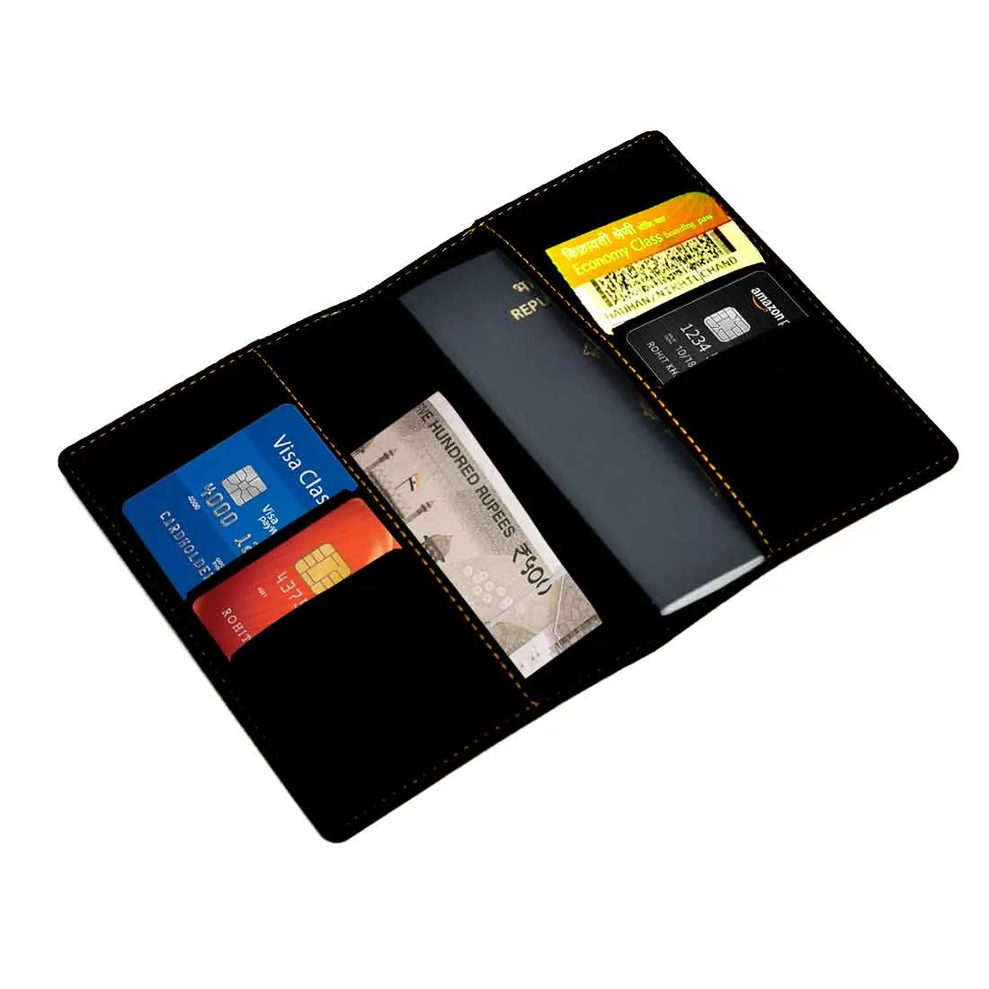 Men & Women Vegan Leather Personalized Passport Cover - Monogram