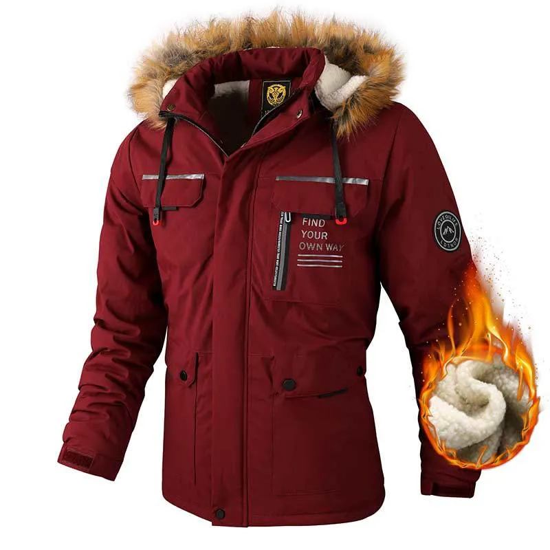 MEN'S PLUSH THICK CASUAL JACKET AUTUMN/WINTER COAT
