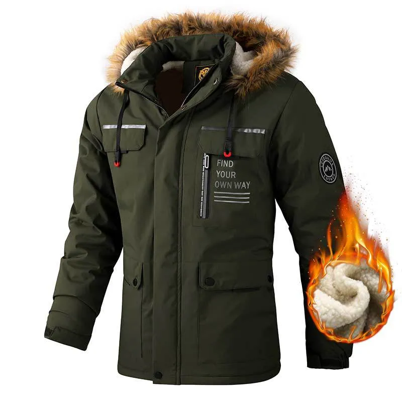MEN'S PLUSH THICK CASUAL JACKET AUTUMN/WINTER COAT