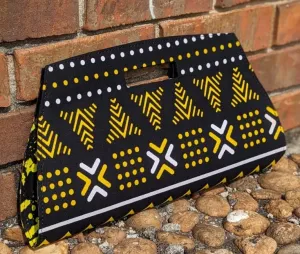 Mika Mud Cloth Print clutch bag-DPPBMC53