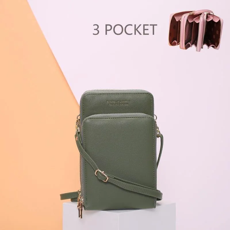 Multi-Pocket Crossbody Phone Bag Large Capacity