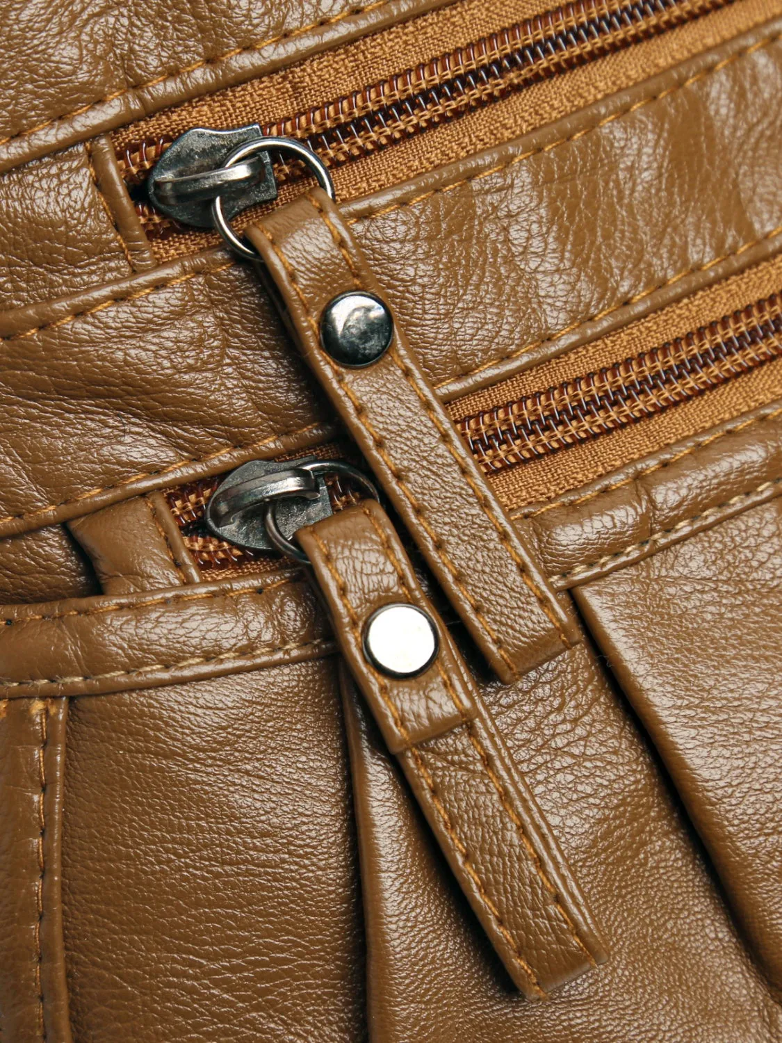 Multi-Pocket Ruched Adjustable Shoulder Bag