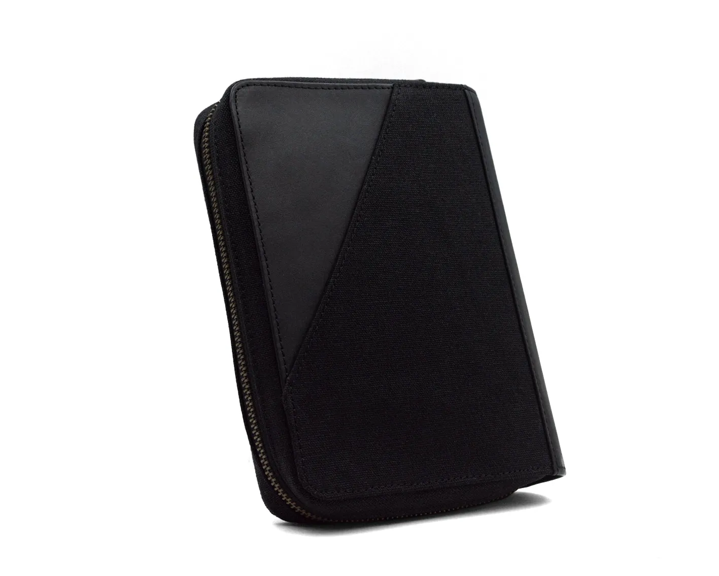 Nomad Passport Organiser - Black Canvas   Leather