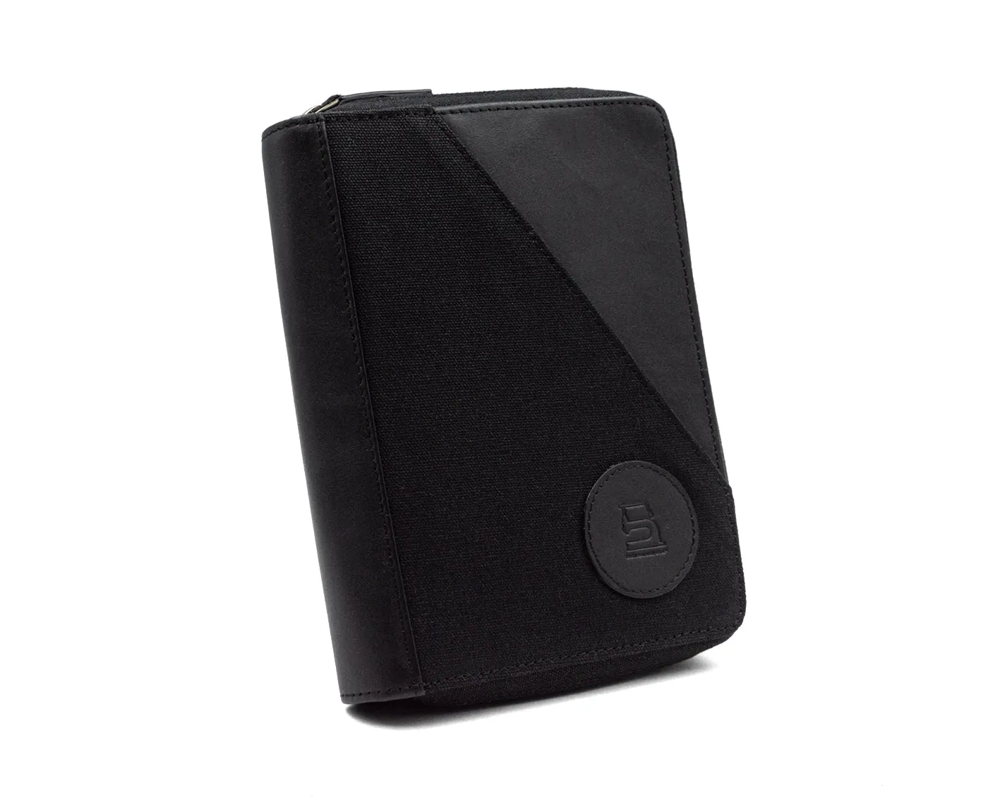Nomad Passport Organiser - Black Canvas   Leather
