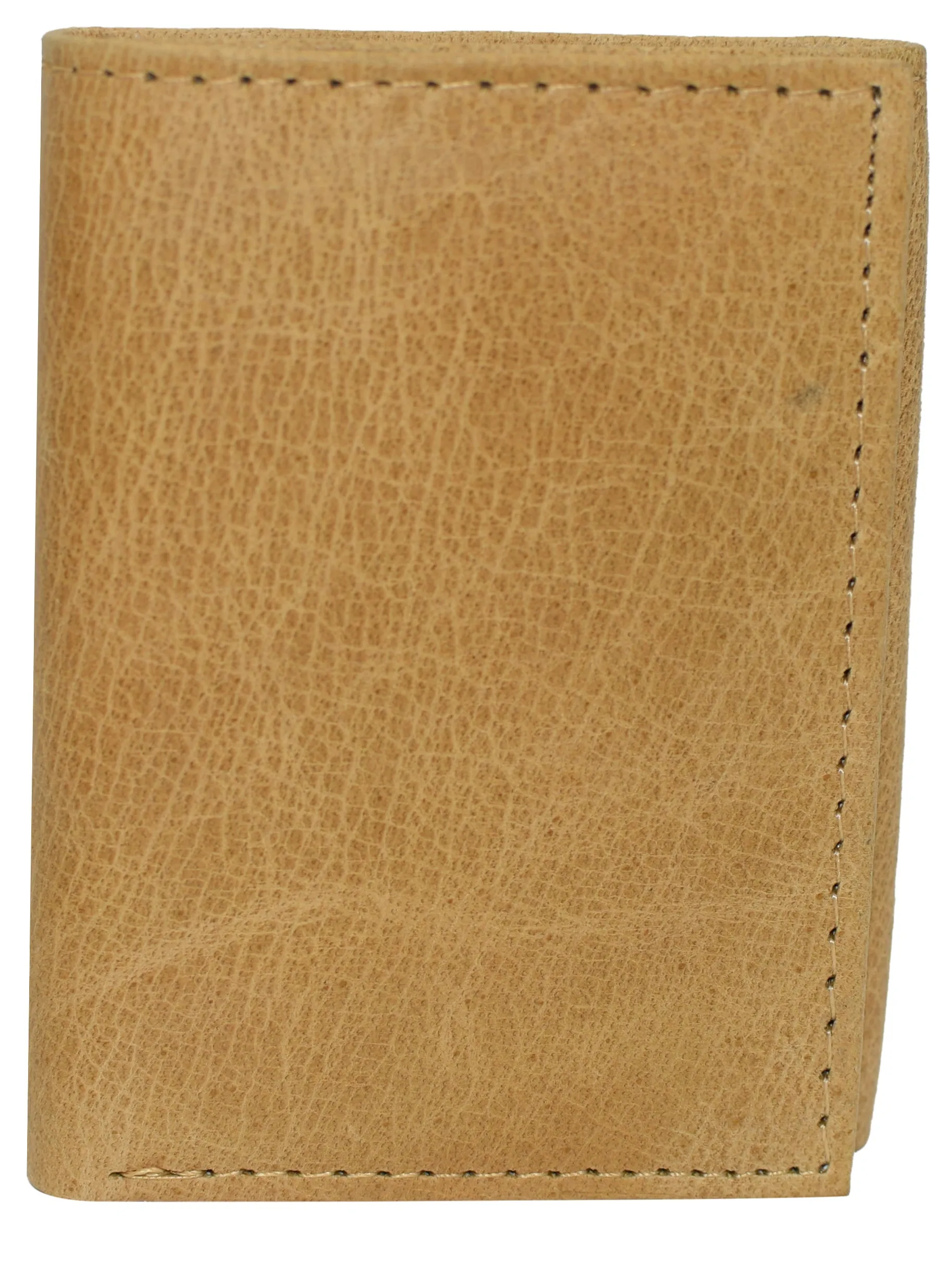 RFID621107TN Marshal RFID Protected Men's Cowhide Leather Trifold Wallet with 9 Card Slots 2 Note Pocket & 2 ID Windows
