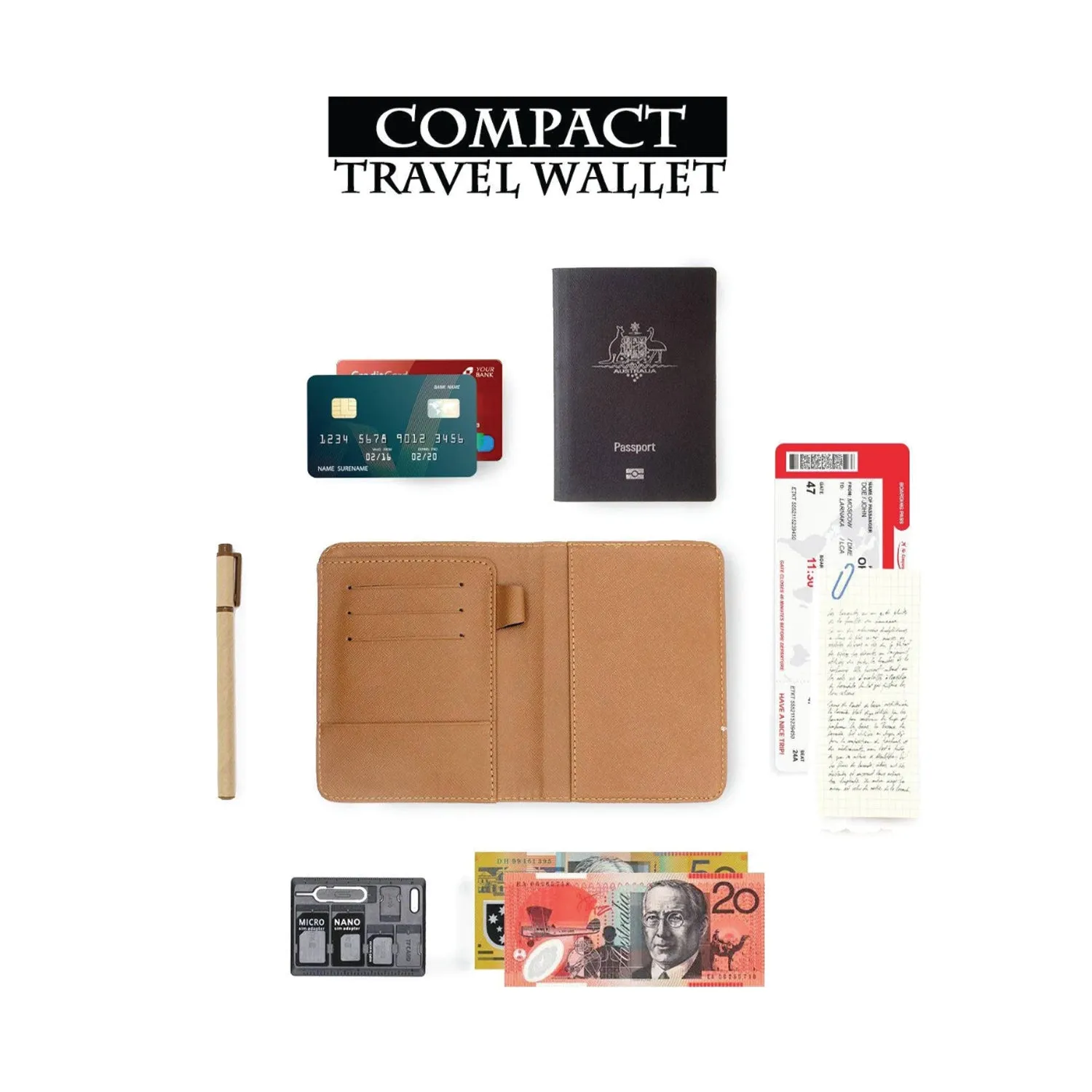 Travel Wallet - Pink Flower 2