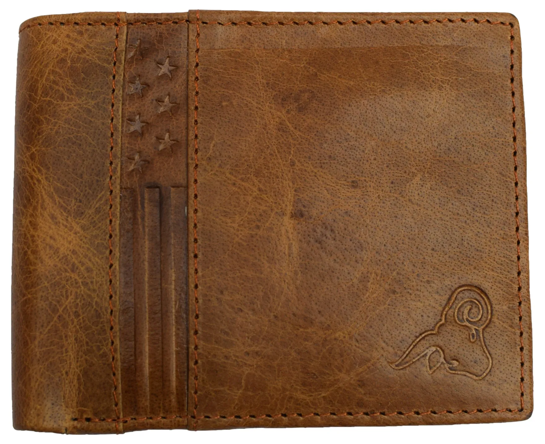 USA RFID Mens Wallet Slim Passcase Bifold with ID Window & Gift Box US Design