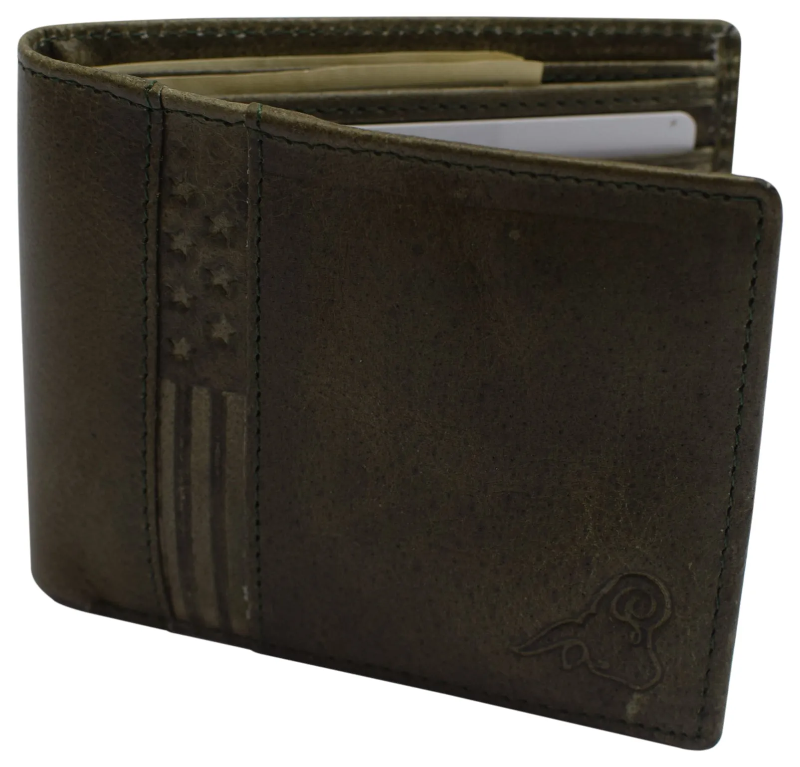 USA RFID Mens Wallet Slim Passcase Bifold with ID Window & Gift Box US Design